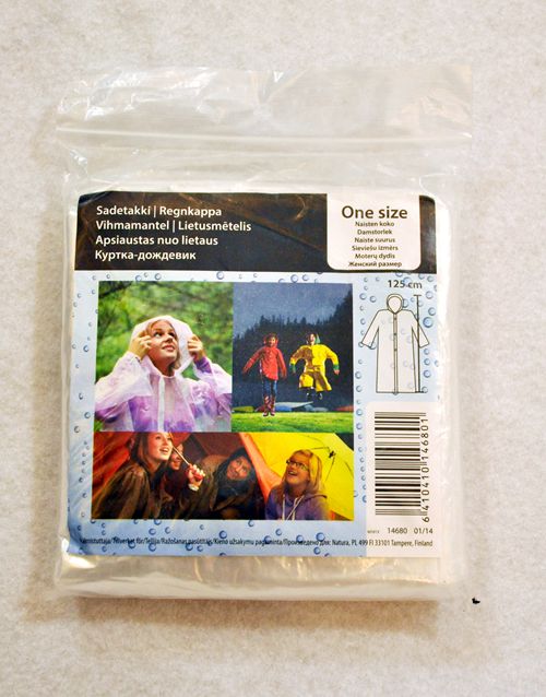 rain poncho with zipper bag