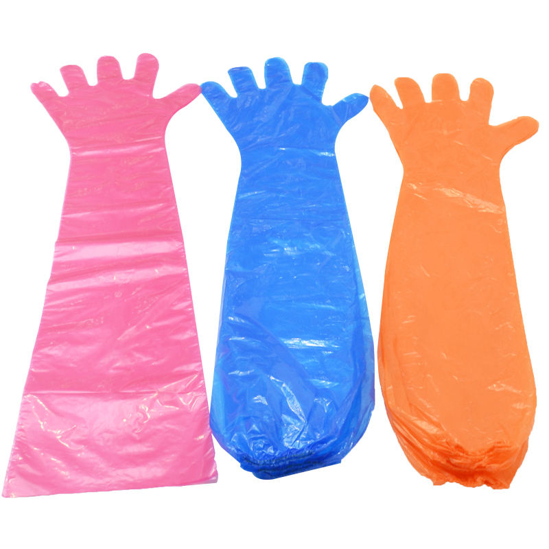 Long Gloves With Elastic Cuff